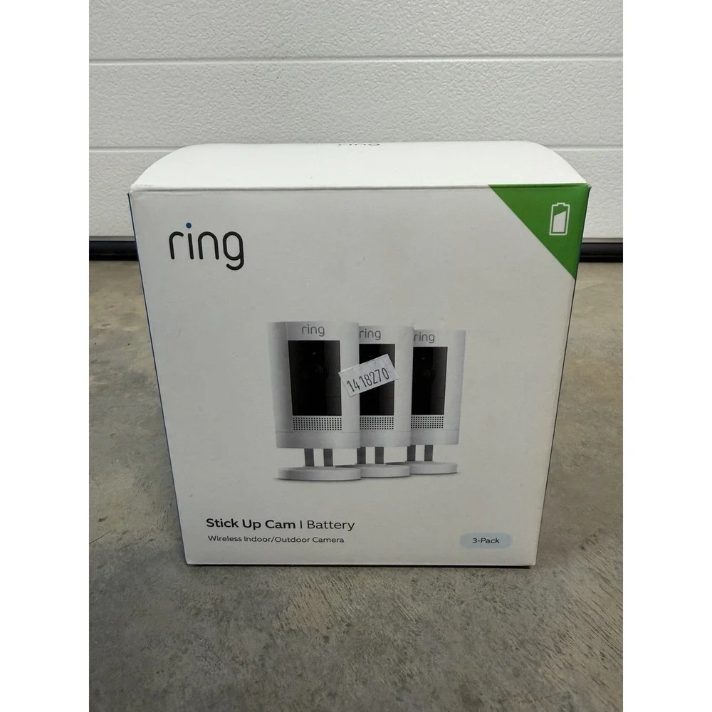 3 Pack Ring Stick Up Camera Indoor/Outdoor Battery Wire Free Brand New Open Box